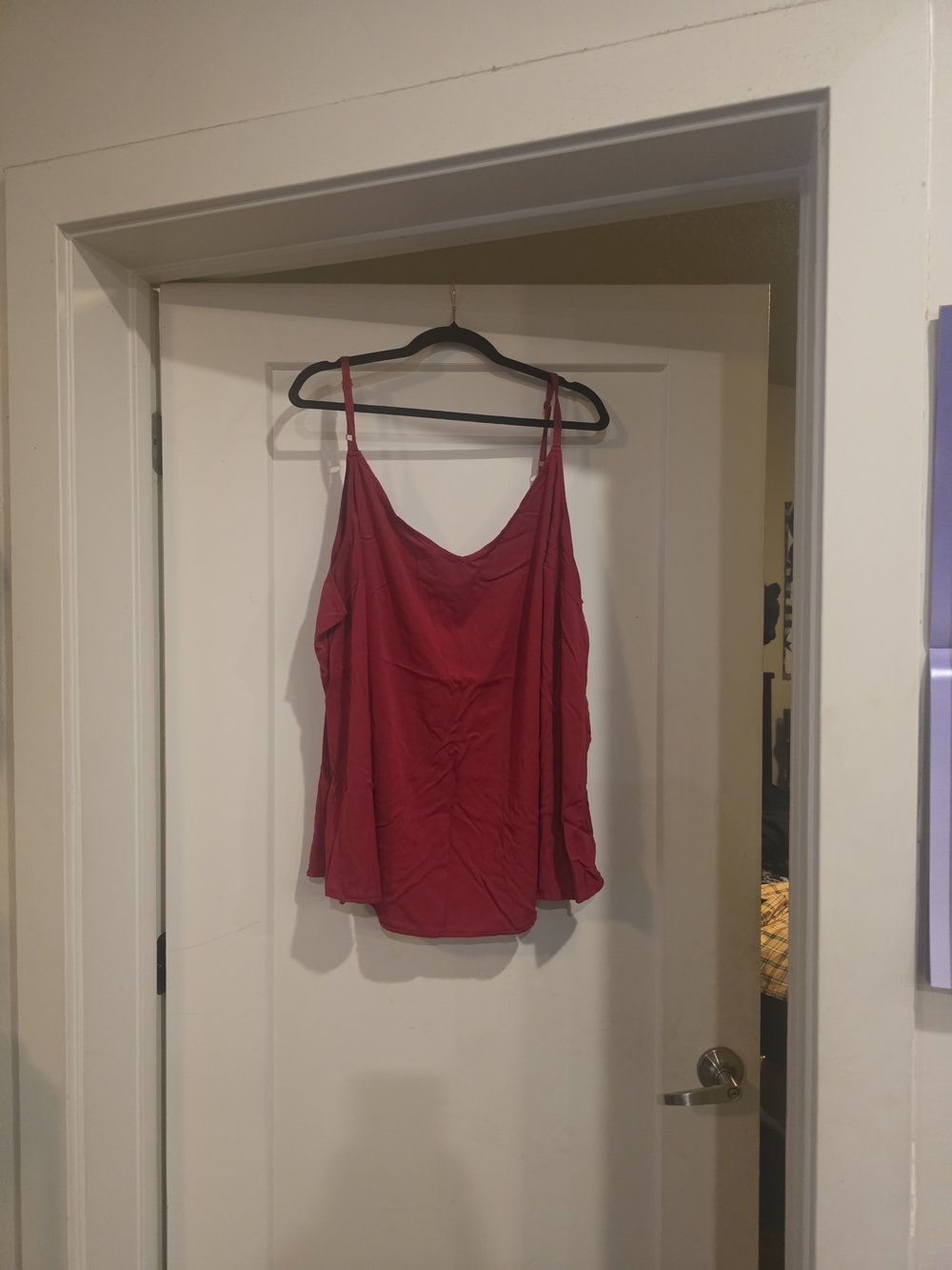Torrie Red Chalis Spaghetti Strap Tank Top 6x